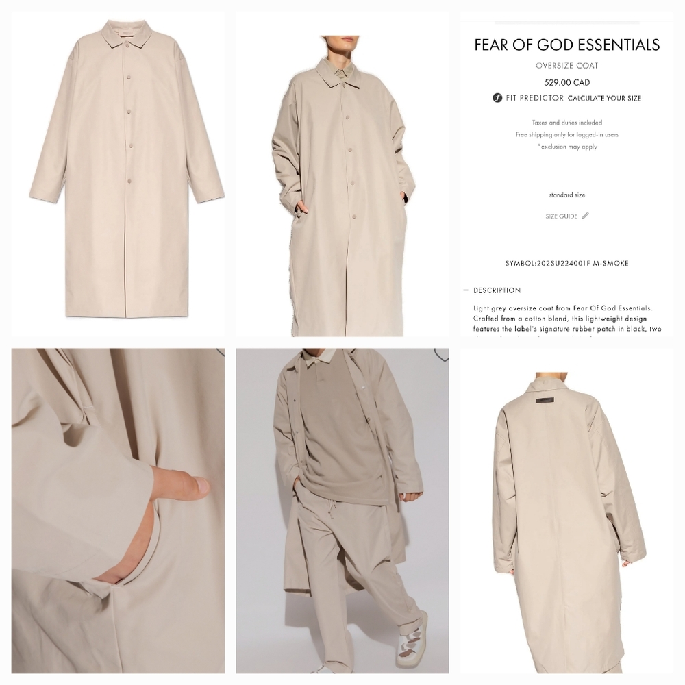 Fear of God Essentials Oversize Coat
